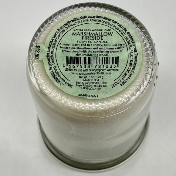 Bath & Body Works MARSHMALLOW FIRESIDE Single-Wick Scented Candle - Picture 5 of 5